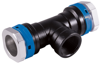 25mm Tee with 3/4" FNPT Branch Line - High Pressure (HP) Unipipe