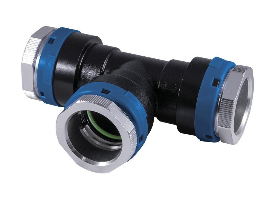 25mm Equal Tee Fitting - High Pressure (HP) Unipipe