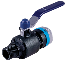 [UACMV.063050N] 2 1/2" UnipipeAIR Ball Valve — Pipe x MNPT