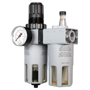 1/4" NPT Filter Regulator Lubricator (FRL) with Gauge
