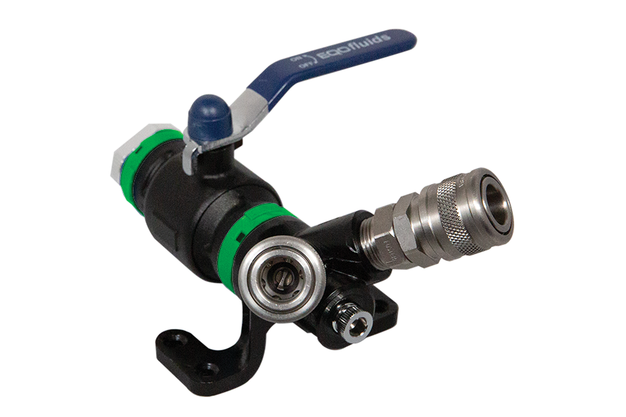 [UWSFDBQ.025015N] Wall-Mounted Nitrogen Gas Drop End with 1" Ball Valve and Double 1/4" Quick Connect