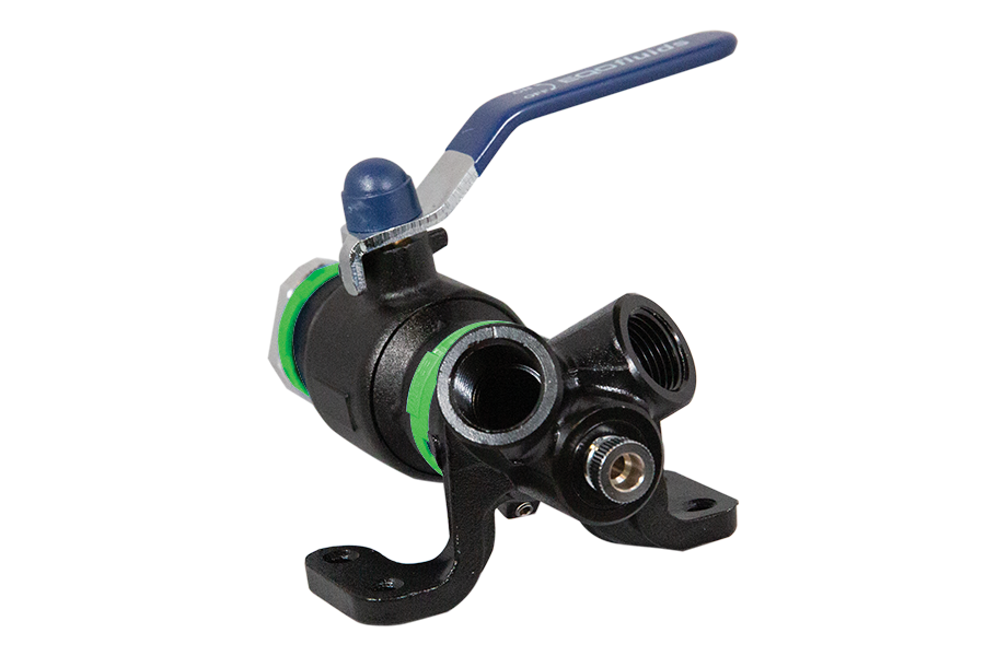[UWSFDB.025015N] Wall-Mounted Nitrogen Gas Drop End with 1" Ball Valve and Double 1/2" Port