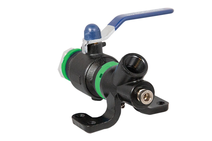[UWSFSB.020015N] Wall-Mounted Nitrogen Gas Drop End with 3/4" Ball Valve and Single 1/2" Port