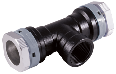 20mm Tee  with 1/2" FNPT Branch Line - UNIPIPE VAC